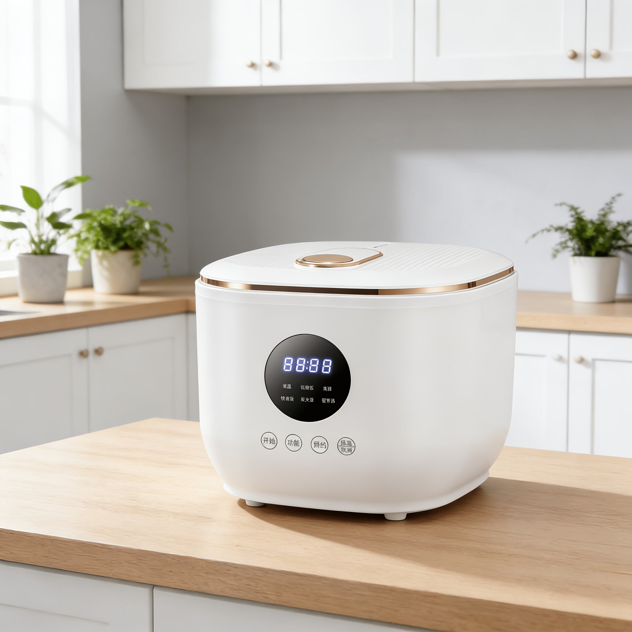 Yalulu Rice Cooker, Smart Electric Cooker, Touch Screen, Digital Display, 3L\u002F 101.44Oz Capacity, Can Make Rice, Porridge, Soup, 24-Hour Timer And Keep Warm Function, Suitable for Home Use