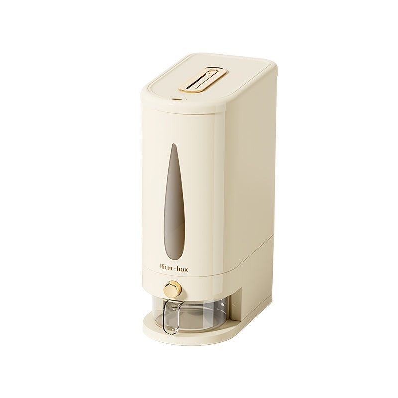 Rice Dispenser 11\u002F22 Pound Large Capacity Press Cup Type Rice Container, Equipped with a Measuring Cup And Moisture-Proof Seal with Time Markings, Can Store Rice, Grains, Pet Food | One Click Design | Kitchen Storage Utensils