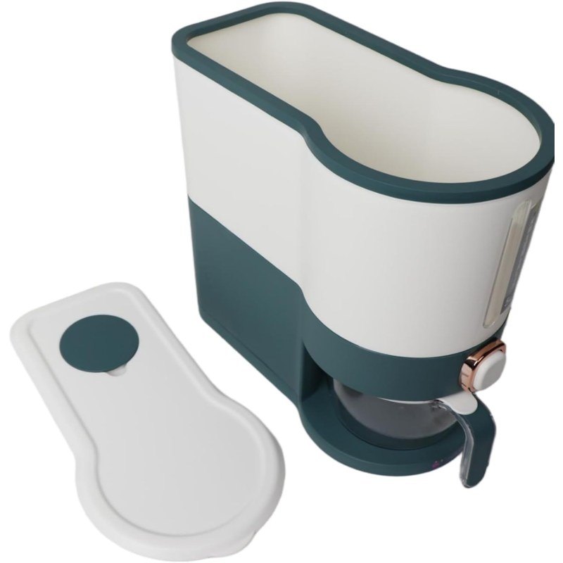 Rice Dispenser 11.02LB 22.05LB - Airtight Food Storage Container with Measuring Cup BPA - Durable Stylish Available in Green (GREEN, 22 10 Kg)