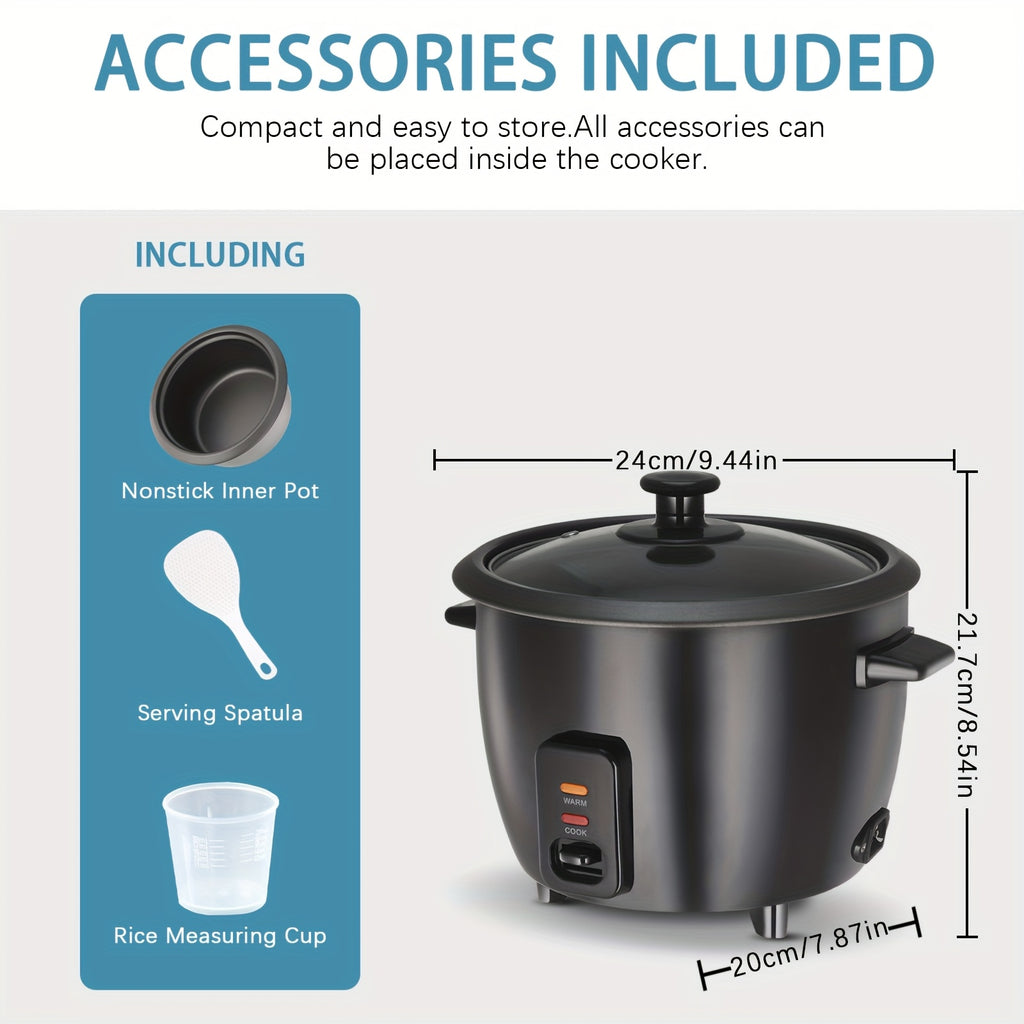 A Rice Cooker Featuring a Detachable Nonstick Pot, It Also Functions As a Yogurt Maker with an Automatic Keep Warm Feature. It Has a Large Capacity of 6 Cups When Cooked (1.5 Quarts) And 3 Cups When Uncooked. This One-Touch Operation Grain Cooker Is