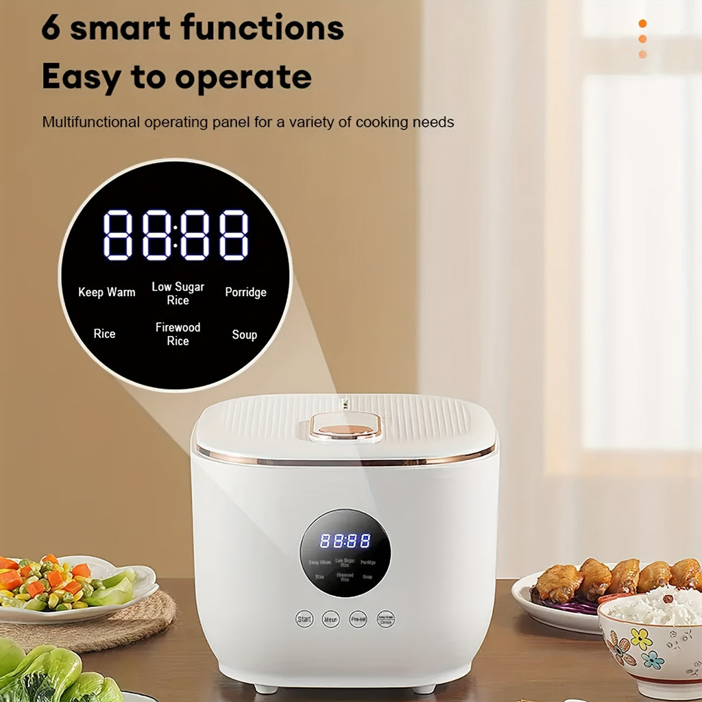 Yalulu Rice Cooker, Smart Electric Cooker, Touch Screen, Digital Display, 3L\u002F 101.44Oz Capacity, Can Make Rice, Porridge, Soup, 24-Hour Timer And Keep Warm Function, Suitable for Home Use