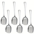 6pcs stainless steel long-handled service spoon set, oversized meal spoon, long-handled spoon, generous head spoon, serving spoon, public spoon, for rice, soup, porridge, catering service tableware, Buffet Serving, Professional Serving Set, Oversized