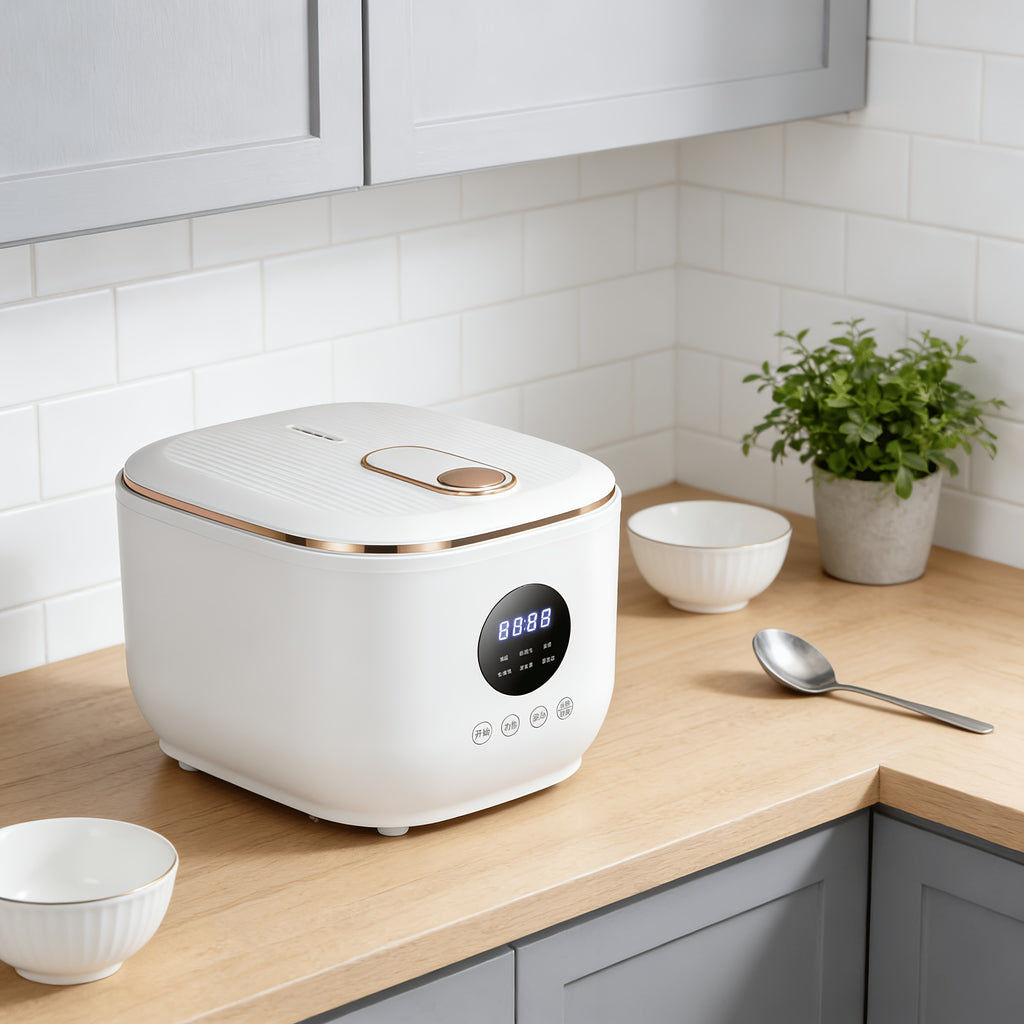 Yalulu Rice Cooker, Smart Electric Cooker, Touch Screen, Digital Display, 3L\u002F 101.44Oz Capacity, Can Make Rice, Porridge, Soup, 24-Hour Timer And Keep Warm Function, Suitable for Home Use
