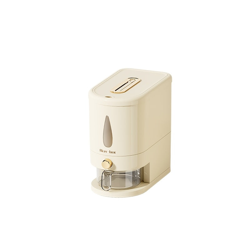 Rice Dispenser 11\u002F22 Pound Large Capacity Press Cup Type Rice Container, Equipped with a Measuring Cup And Moisture-Proof Seal with Time Markings, Can Store Rice, Grains, Pet Food | One Click Design | Kitchen Storage Utensils