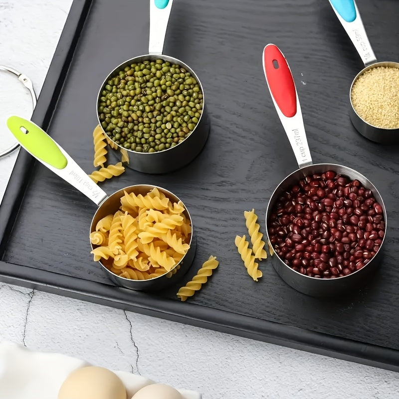 8pcs\u002F13pcs Measuring Cups And Spoons Set, 8pcs Stainless Steel Measuring Cups, 5pcs Spoons, for Dry Liquid Ingredients, Kitchen Gadgets, Kitchenware, Kitchen Accessories, Home Kitchen Items,father Gift