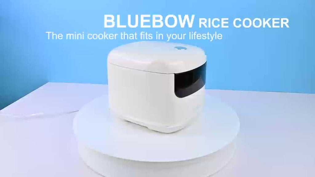Bluebow 67.63oz Mini Digital Rice Cooker, 10-in-1 Portable Multi Function Rice Cooker, Auto Presets, Non Stick Inner Pot, Touch-screen, Delay & Keep Warm, Black