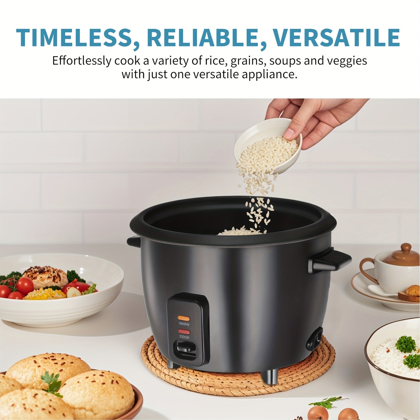 A Rice Cooker Featuring a Detachable Nonstick Pot, It Also Functions As a Yogurt Maker with an Automatic Keep Warm Feature. It Has a Large Capacity of 6 Cups When Cooked (1.5 Quarts) And 3 Cups When Uncooked. This One-Touch Operation Grain Cooker Is