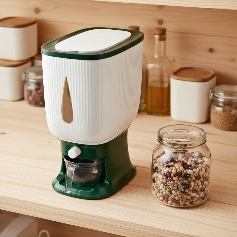 Rice Dispenser 11\u002F22-pound Large-capacity Rice Container Comes with A Measuring Cup And Time Markings, Perfect for Kitchen Organization And Pantry Storage Of Grains And Dry Foods