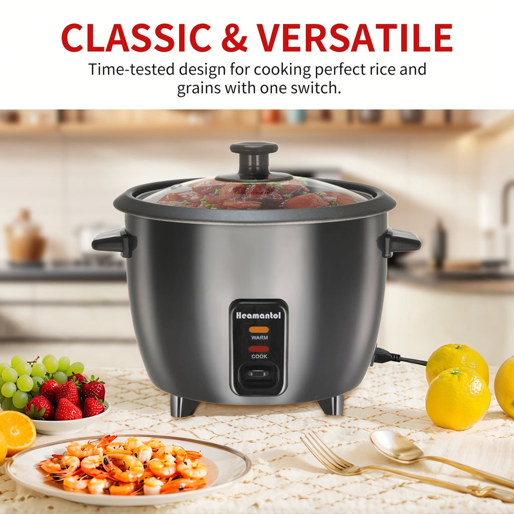 A Rice Cooker Featuring a Detachable Nonstick Pot, It Also Functions As a Yogurt Maker with an Automatic Keep Warm Feature. It Has a Large Capacity of 6 Cups When Cooked (1.5 Quarts) And 3 Cups When Uncooked. This One-Touch Operation Grain Cooker Is