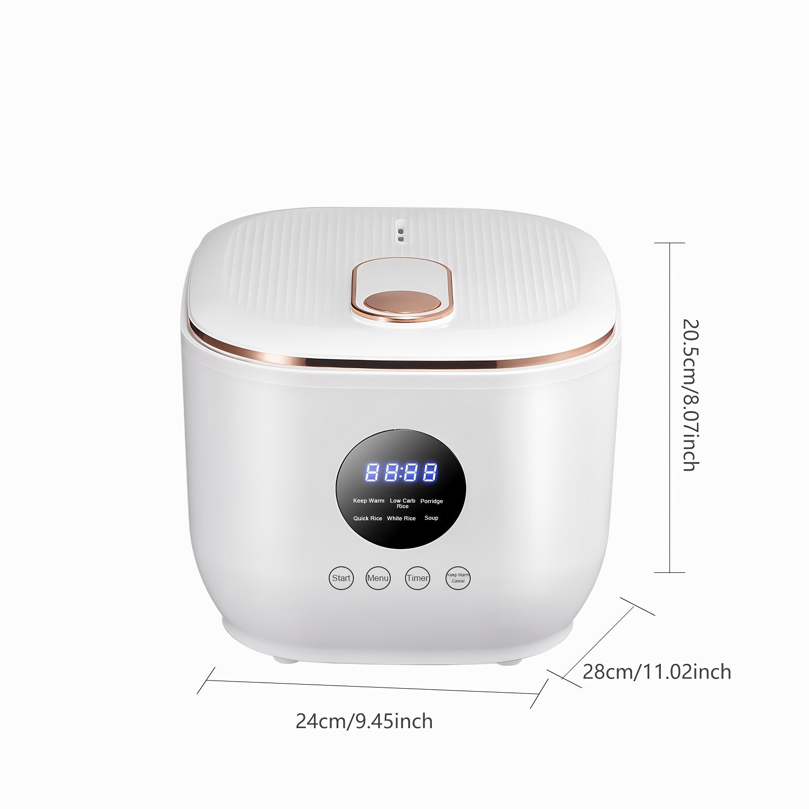 Yalulu Rice Cooker, Smart Electric Cooker, Touch Screen, Digital Display, 3L\u002F 101.44Oz Capacity, Can Make Rice, Porridge, Soup, 24-Hour Timer And Keep Warm Function, Suitable for Home Use